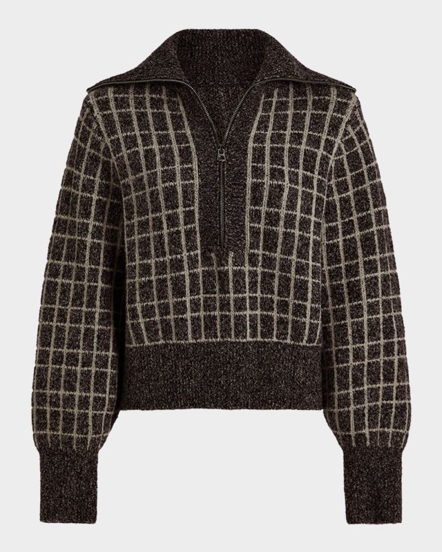 Furley Checkered Boucle Pullover